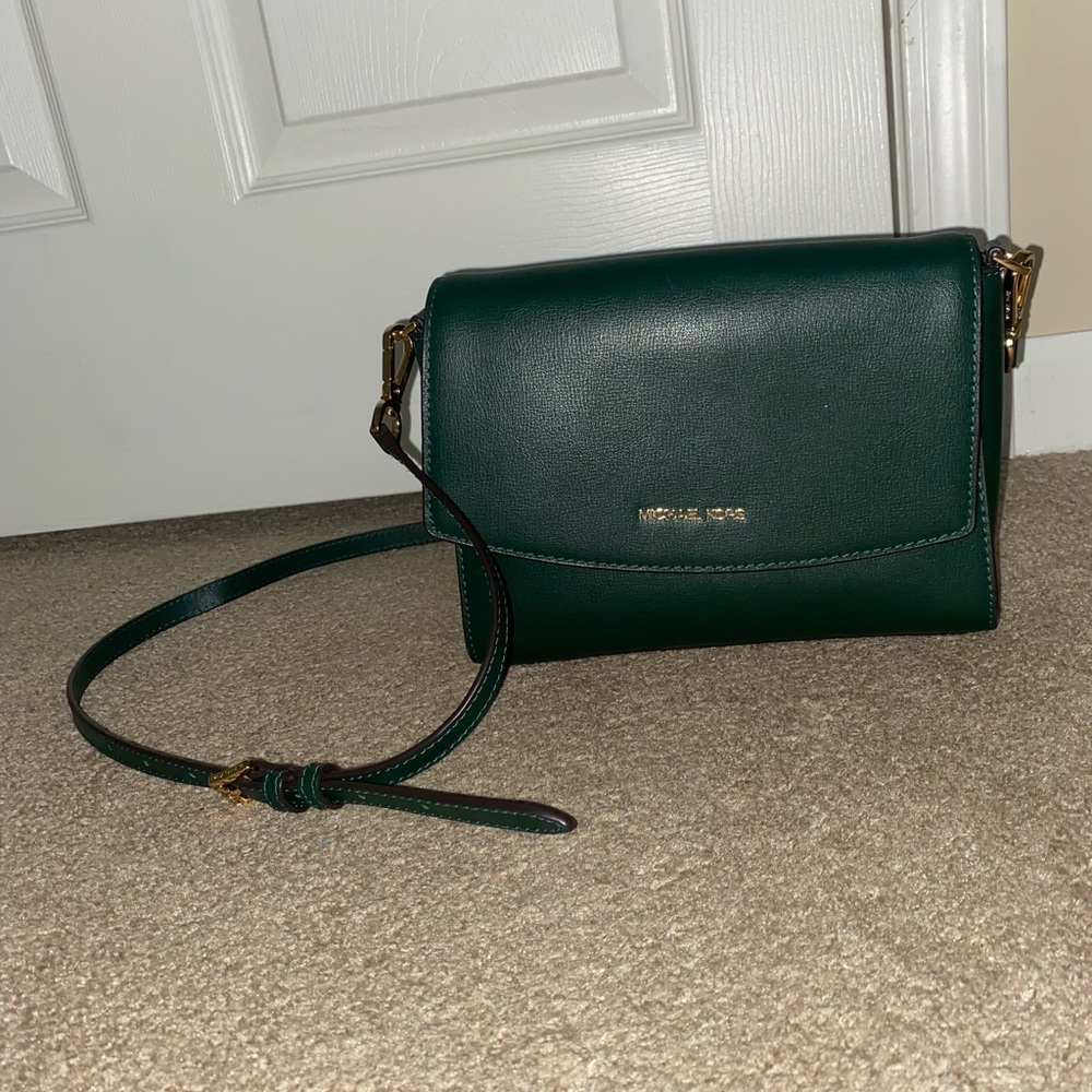 Green Michael Kors Crossbody Purse